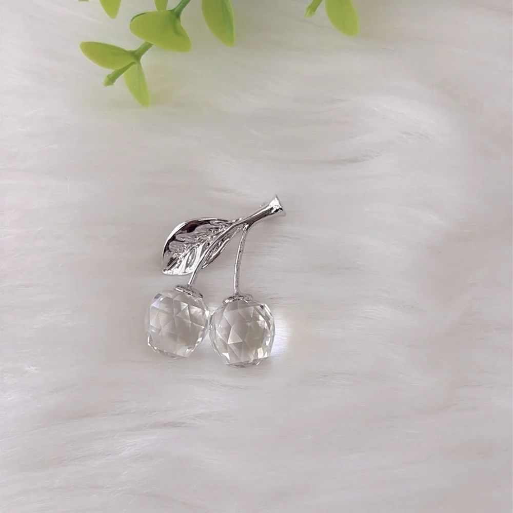 Swarovski‎ Crystal Double Cherry Brooch